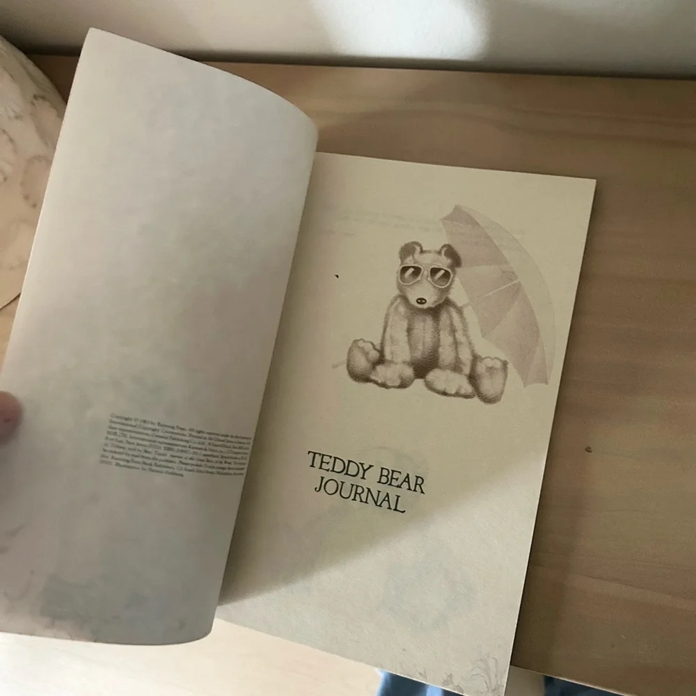 Vintage The Teddy Bear Journal Illustrated Notebook Pat Perleburg